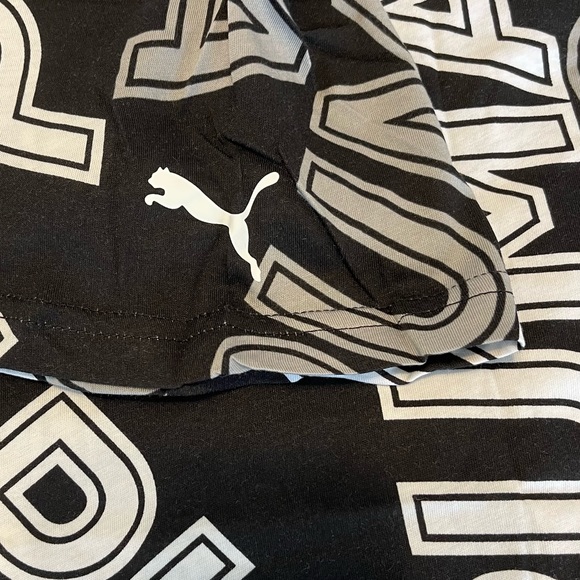 NWT PUMA Cropped Drycell Logo Sport Tee in Black, White, and Gray - Picture 6 of 6